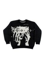 'Telepathy' Graphic Knitted Sweater
