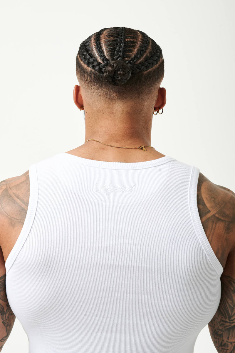 RIBBED VEST - WHITE