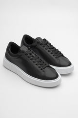LEATHER TRAINER - BLACK