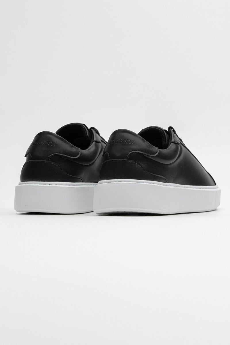 LEATHER TRAINER - BLACK
