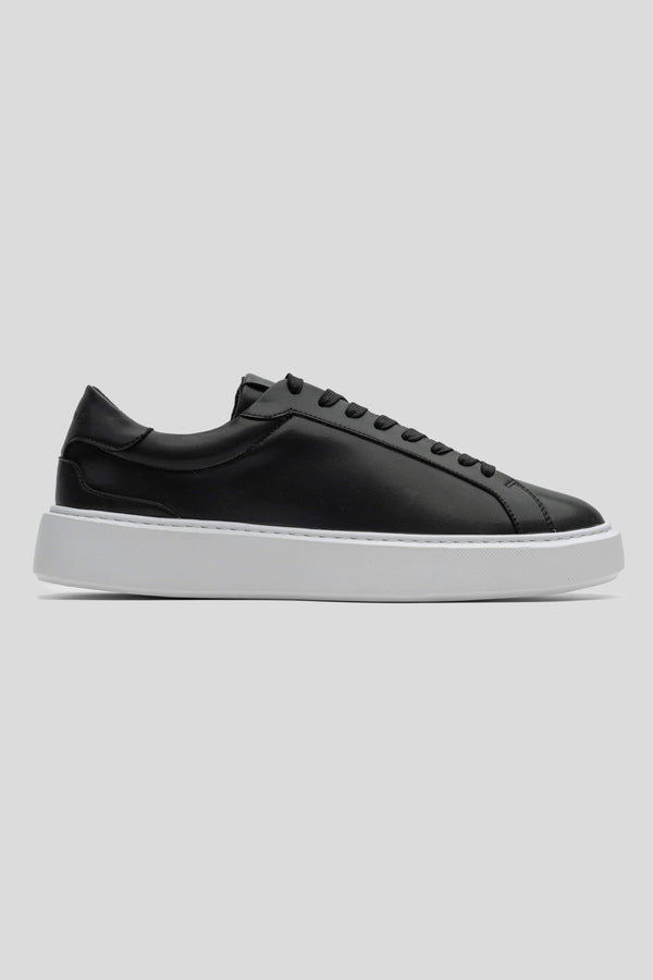 LEATHER TRAINER - BLACK