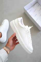 LEATHER TRAINER - WHITE