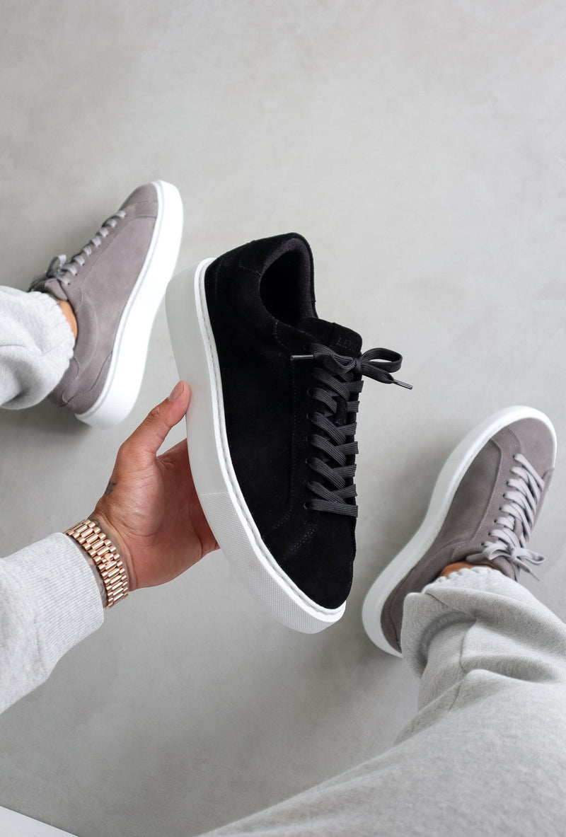 SUEDE TRAINER - BLACK