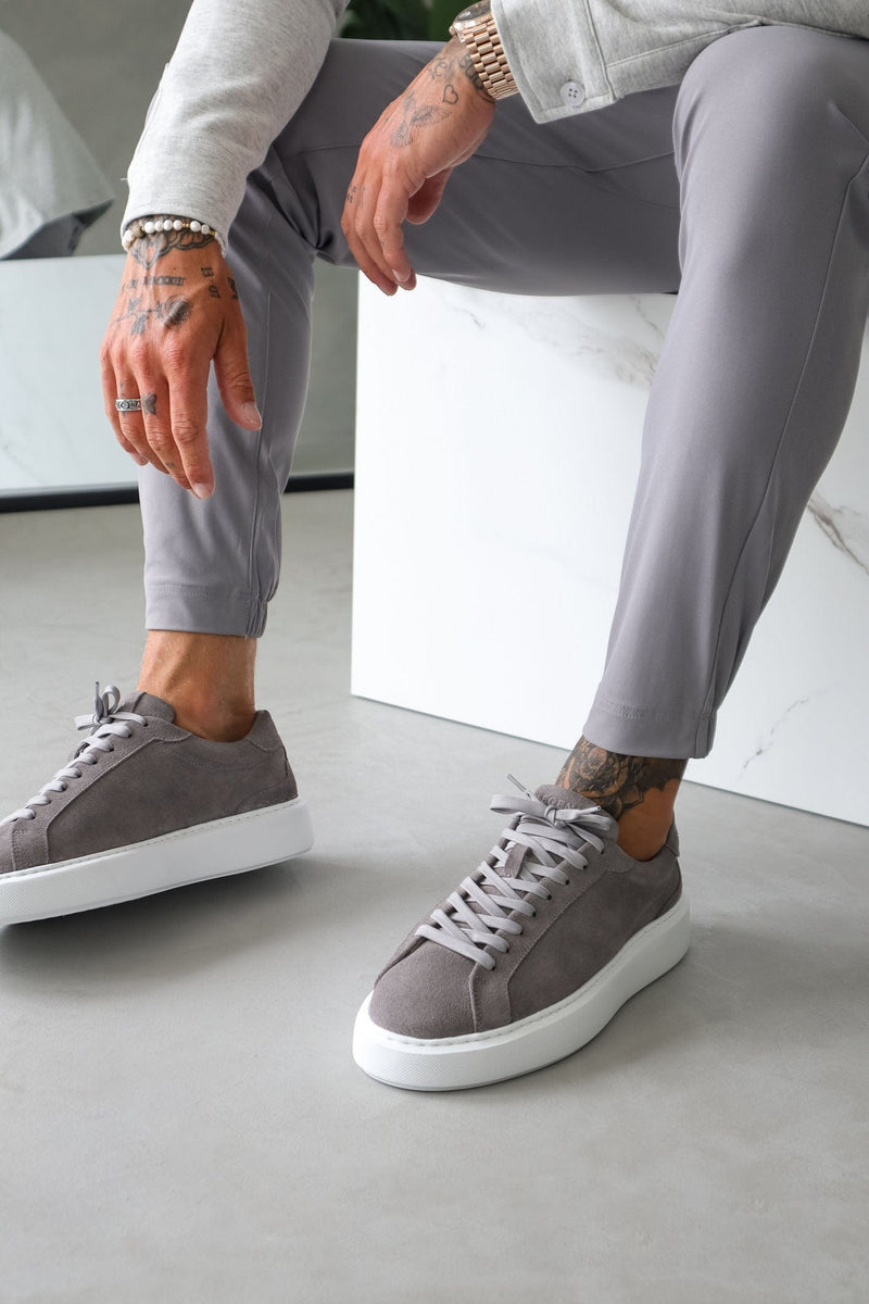 SUEDE TRAINER - DARK GREY