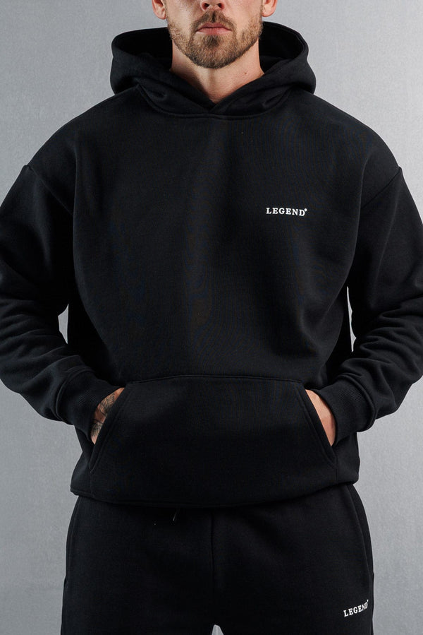 RELAXED HOODIE - BLACK