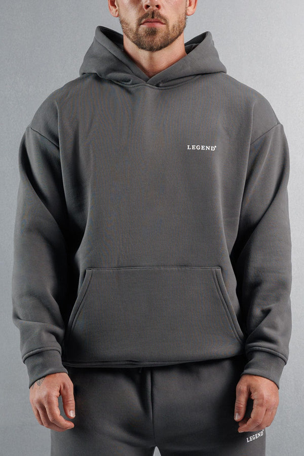 RELAXED HOODIE - DARK GREY