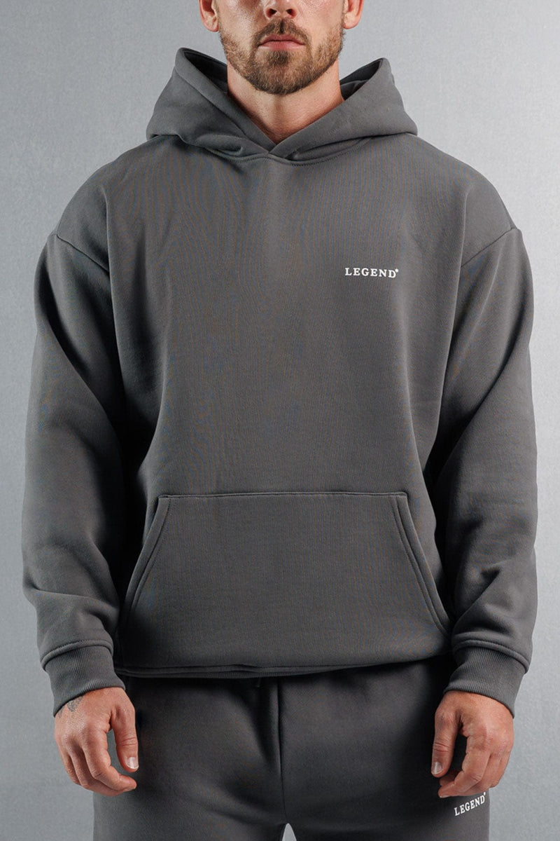 RELAXED HOODIE - DARK GREY