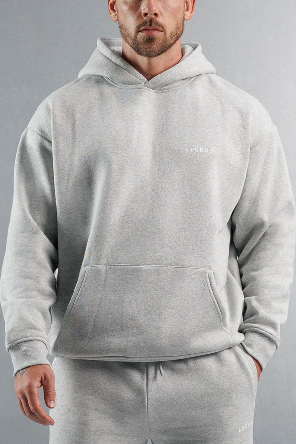 RELAXED HOODIE - GREY MARL