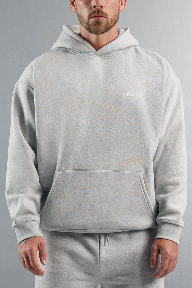 RELAXED HOODIE - GREY MARL