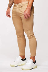 SKINNY FIT JEANS - BEIGE