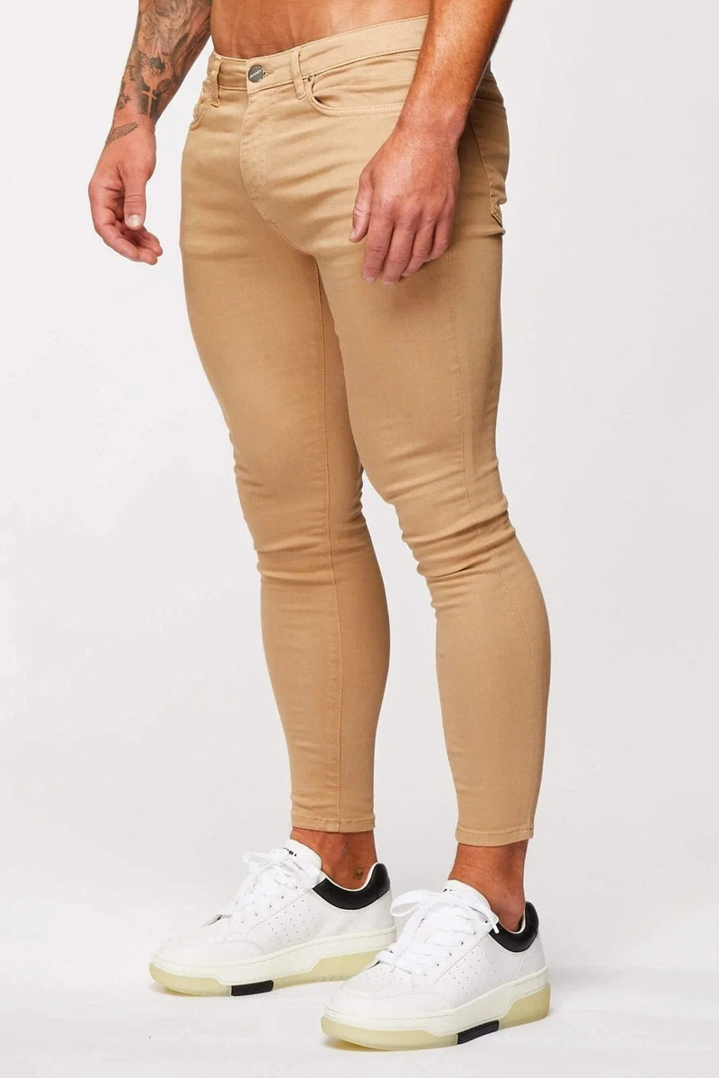 SKINNY FIT JEANS - BEIGE