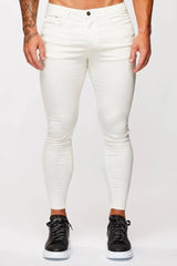 SKINNY FIT JEANS - ECRU