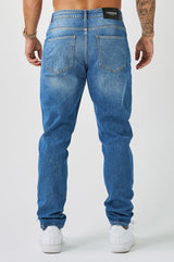 REGULAR FIT JEANS - MID BLUE WASH
