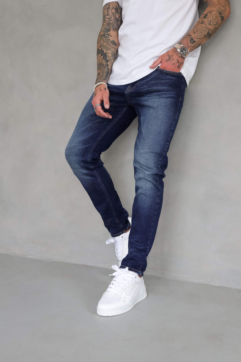 SLIM FIT JEANS 2.0 DETAILED - INDIGO BLUE
