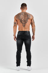 SLIM FIT JEANS 2.0 DISTRESSED - GREY WASH