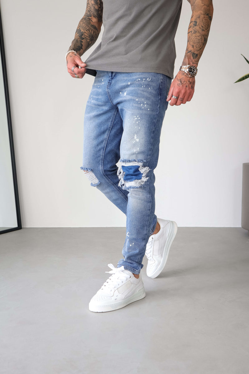 SLIM FIT JEANS 2.0 - PAINT BLUE
