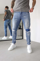 SLIM FIT JEANS 2.0 - PAINT BLUE