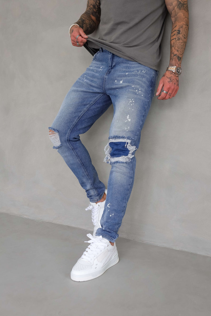 SLIM FIT JEANS 2.0 - PAINT BLUE