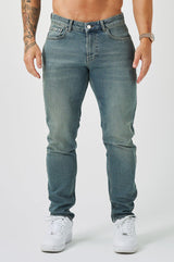 SLIM FIT JEANS 2.0 - STONE WASHED BLUE