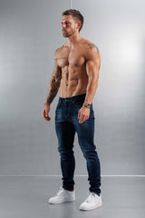 SLIM FIT JEANS 2.0 - WASHED DARK BLUE