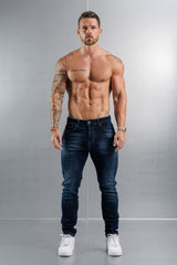 SLIM FIT JEANS 2.0 - WASHED DARK BLUE