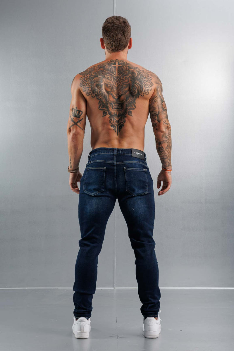 SLIM FIT JEANS 2.0 - WASHED DARK BLUE