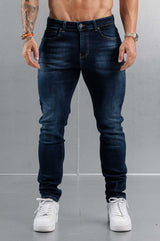 SLIM FIT JEANS 2.0 - WASHED DARK BLUE