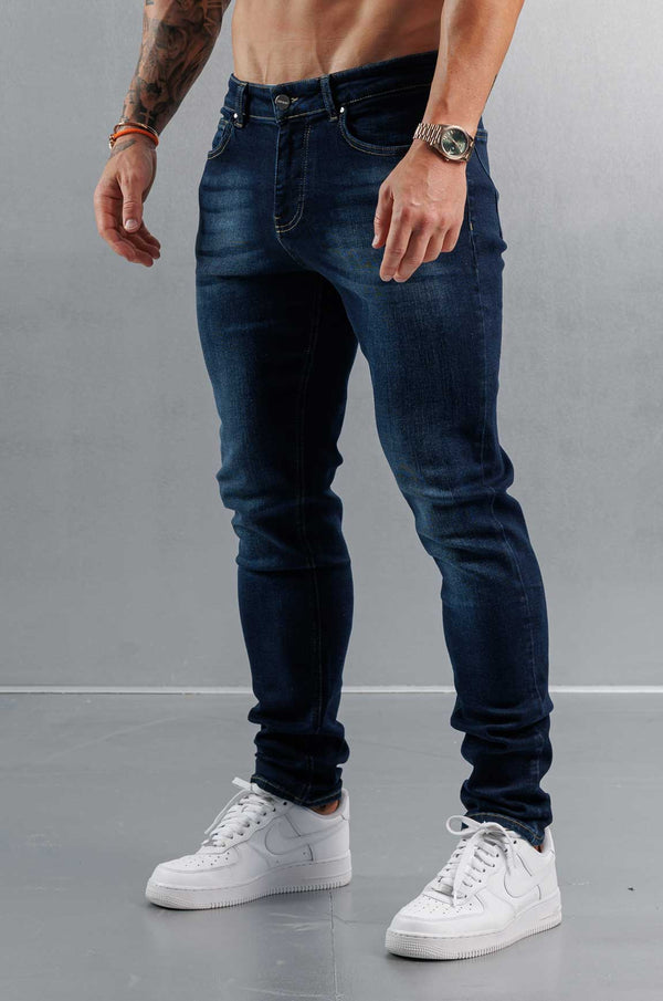 SLIM FIT JEANS 2.0 - WASHED DARK BLUE