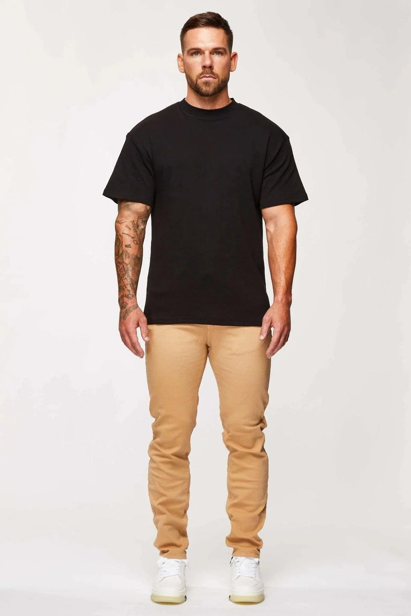 STRAIGHT LEG JEANS - BEIGE