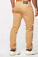 STRAIGHT LEG JEANS - BEIGE