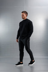 MOCK NECK SWEATER - BLACK