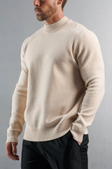 MOCK NECK SWEATER - CREME