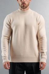 MOCK NECK SWEATER - CREME