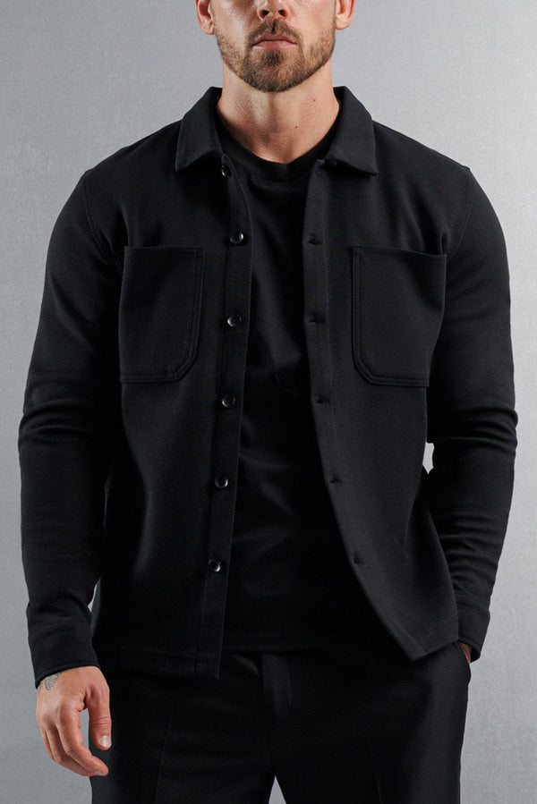 JERSEY OVERSHIRT - BLACK