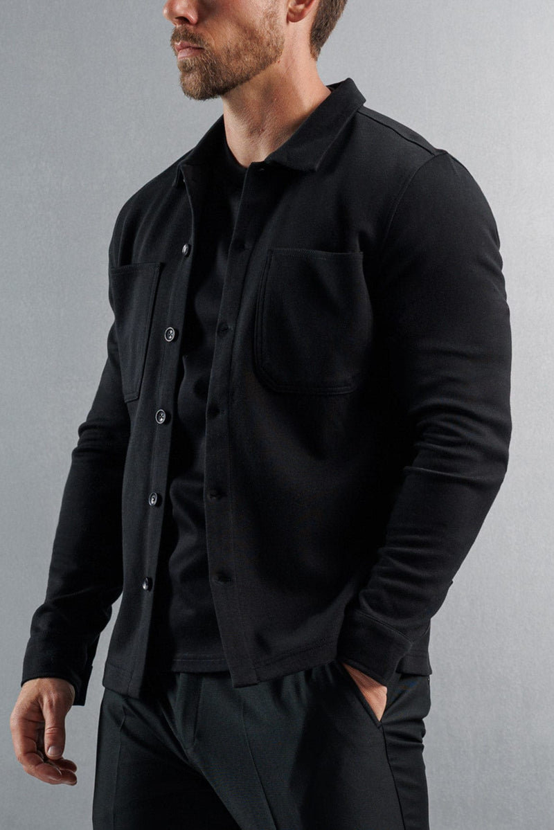 JERSEY OVERSHIRT - BLACK