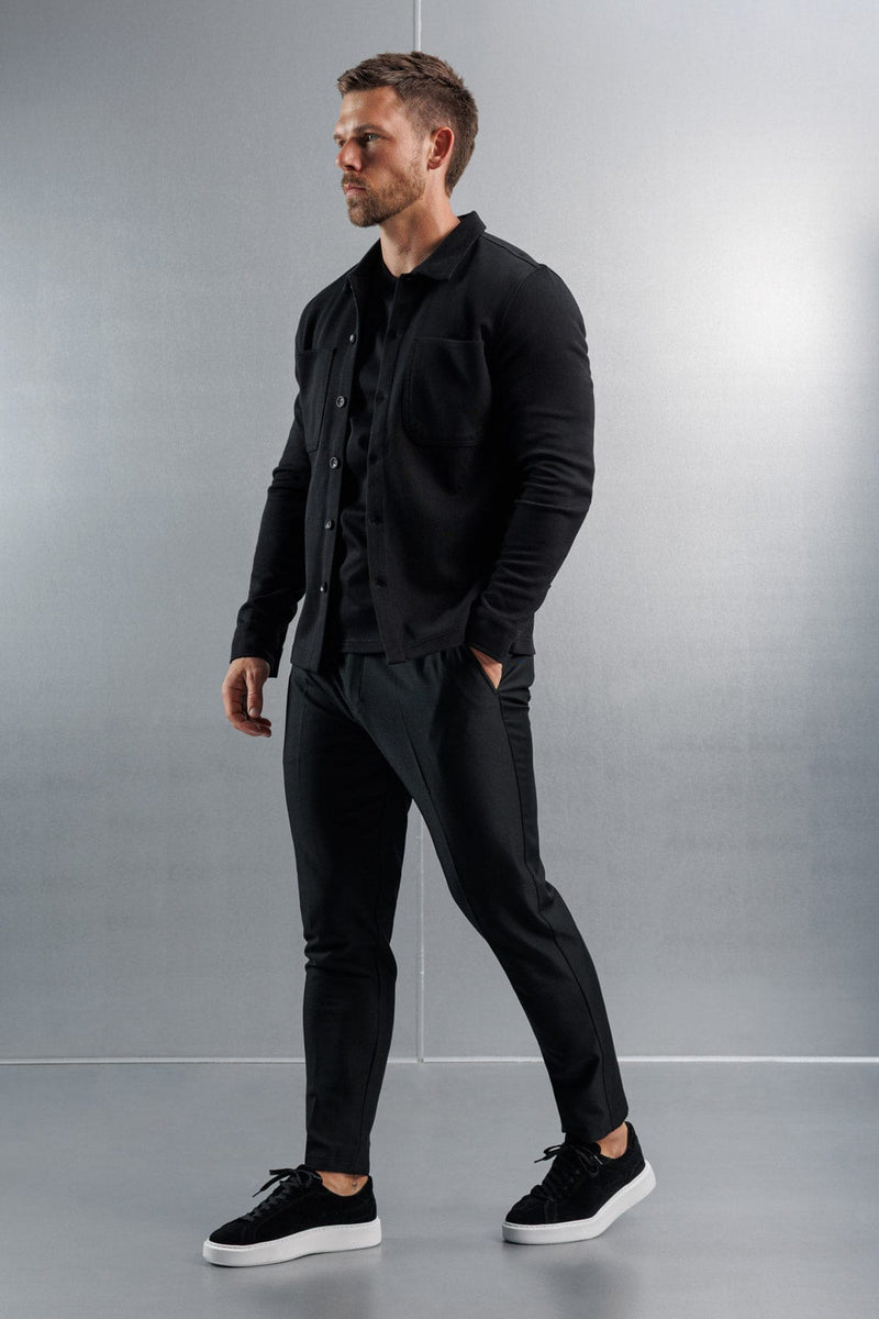 JERSEY OVERSHIRT - BLACK