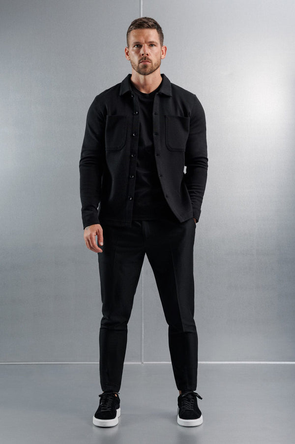 JERSEY OVERSHIRT - BLACK
