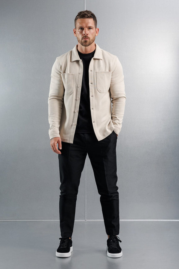 JERSEY OVERSHIRT - CREME