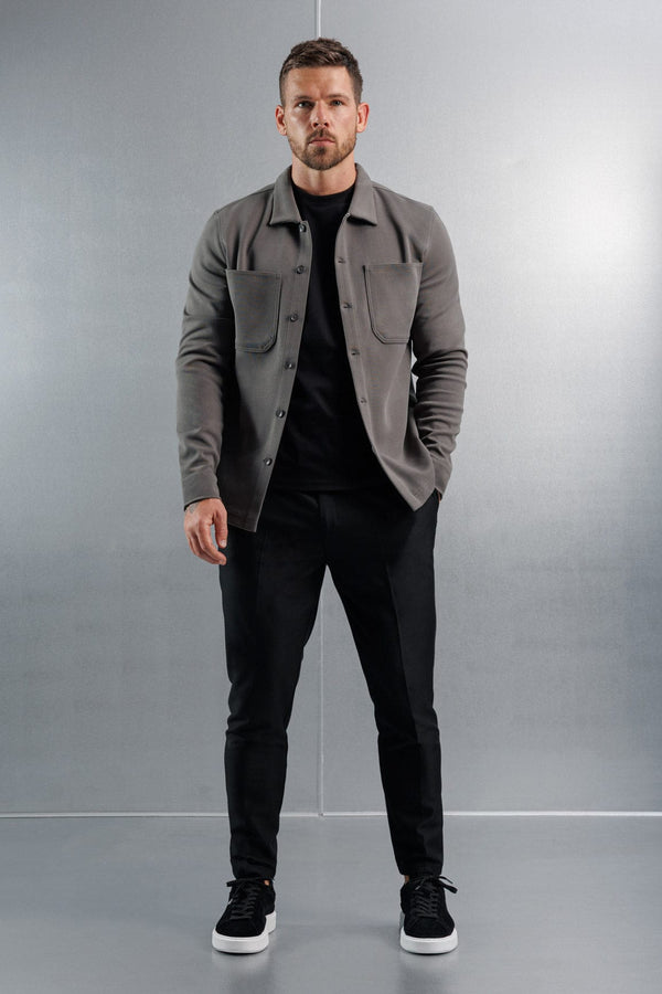 JERSEY OVERSHIRT - DARK GREY
