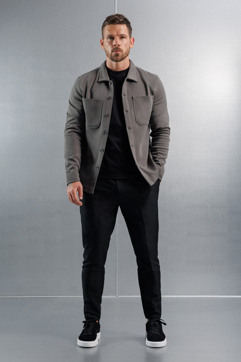 JERSEY OVERSHIRT - DARK GREY