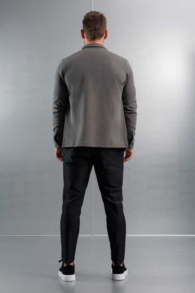 JERSEY OVERSHIRT - DARK GREY