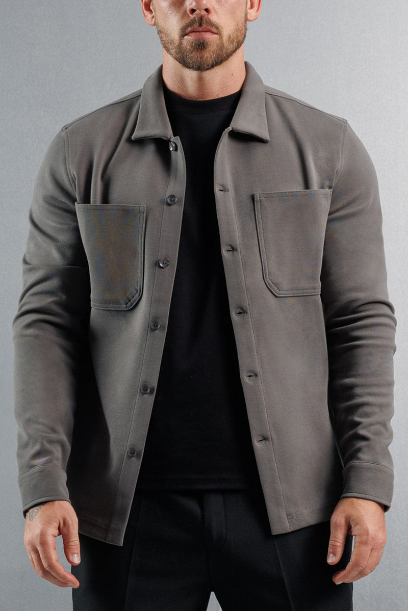 JERSEY OVERSHIRT - DARK GREY