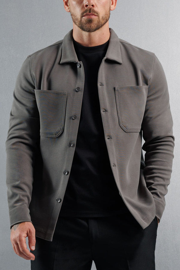 JERSEY OVERSHIRT - DARK GREY