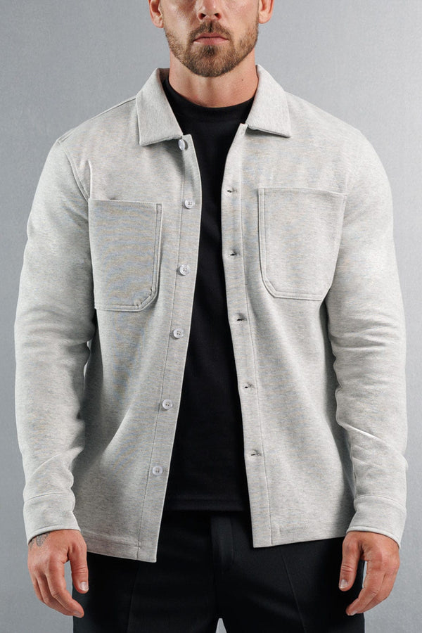 JERSEY OVERSHIRT - GREY MARL