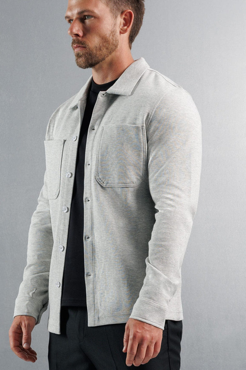 JERSEY OVERSHIRT - GREY MARL