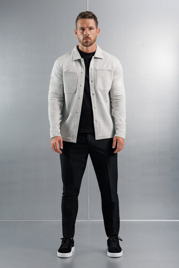 JERSEY OVERSHIRT - GREY MARL