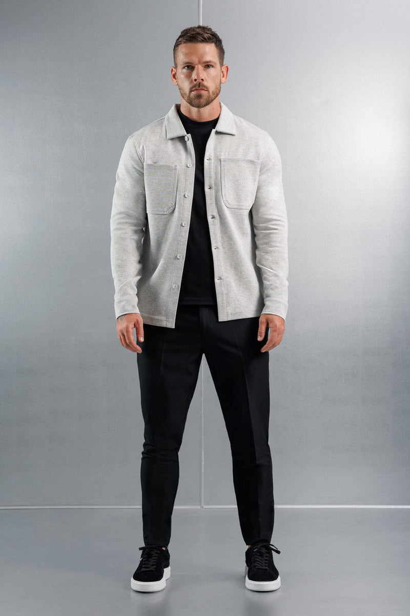 JERSEY OVERSHIRT - GREY MARL