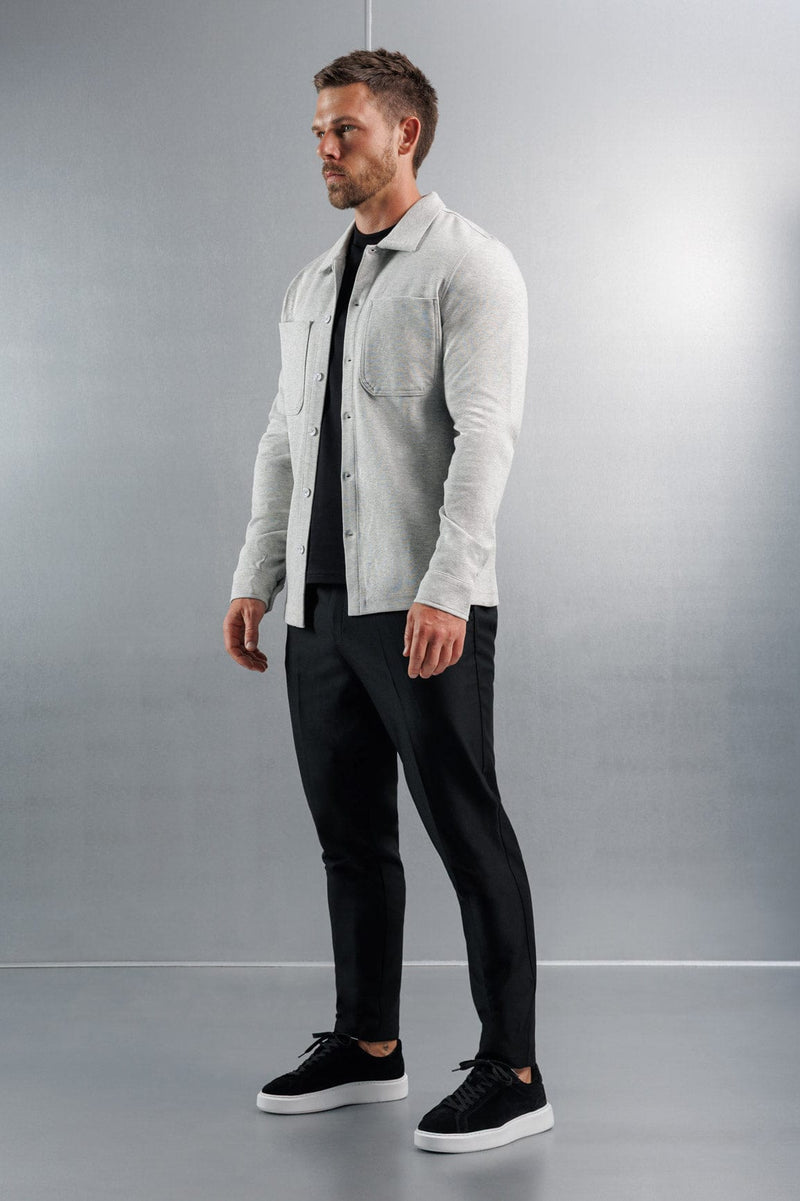 JERSEY OVERSHIRT - GREY MARL