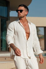 LINEN SHIRT - SAND