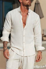 LINEN SHIRT - SAND